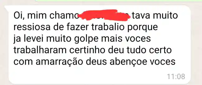 Depoimento de cliente da Magia Suprema sobre amarração amorosa