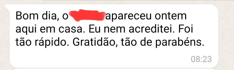 Depoimento de cliente da Magia Suprema sobre amarração amorosa